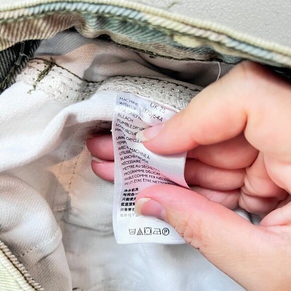 Free People Women's Camouflage High-Waisted Cargo Pants - Size 25 - - Picture 4 of 7